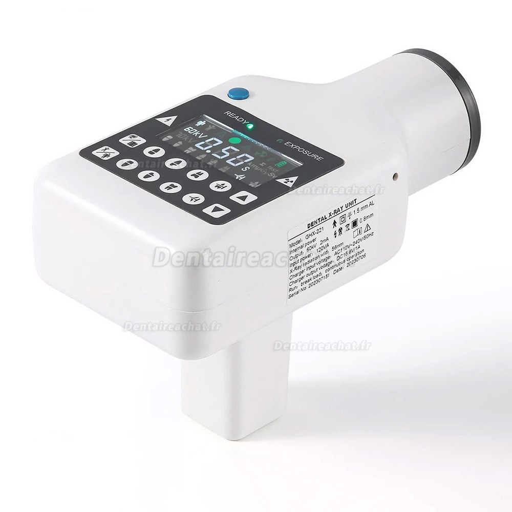Appareil d'imagerie radiographique dentaire portable, appareil de radiographie numérique haute fréquence RAY-221